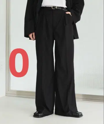 블랙 와이드 팬츠 soerte 슬랙스