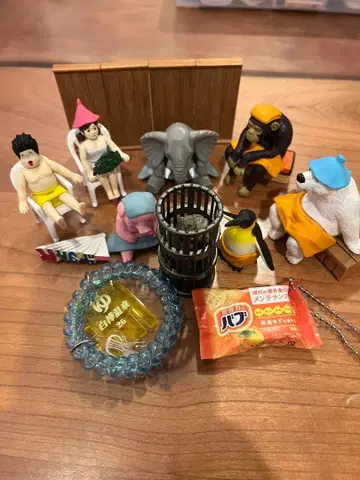 사우나 피규어 세트 사우나에 있는 사람들 동물 사우나 사우나 키트