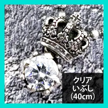 저스틴 데이비스 크라운 목걸이 (클리어 이부시 40cm)
