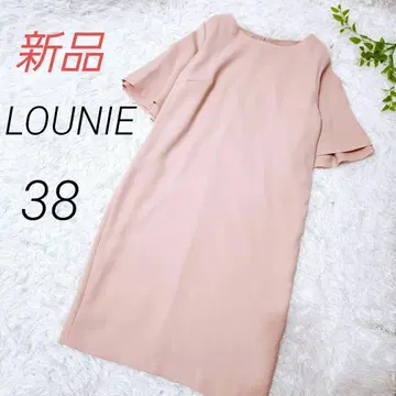 [ LOUNIE ] 루니 볼륨 소매 원피스 무릎 기장 핑크 고급