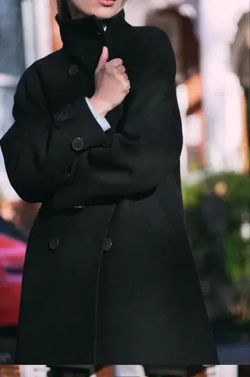 zara 울 스탠딩 칼라 코트 롱 코트
