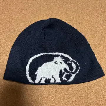 MAMMUT 니트 모자 마무트 빅 로고