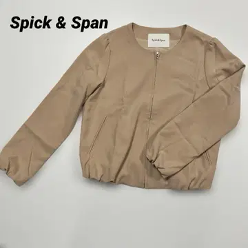 Spick & Span 핑크 베이지 집업 자켓