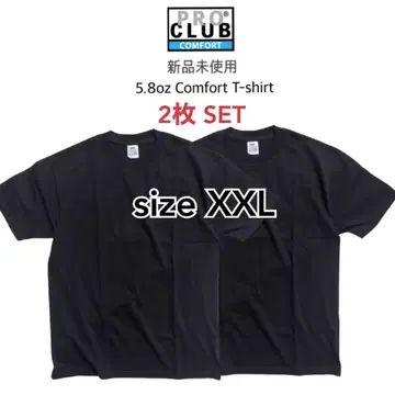 [프로 클럽] 미사용 새상품 무지 컴포트 반팔 T셔츠 블랙 2장 2XL