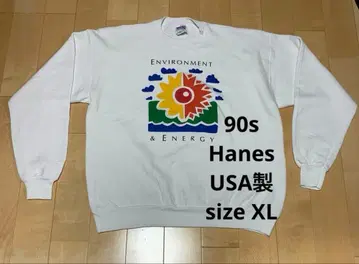 90s Hanes 헤인즈 프린트 맨투맨 XL USA제 화이트