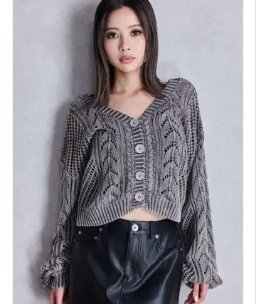 GYDA 2way 메쉬 블리치 니트탑