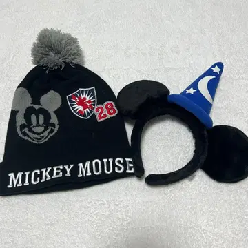 Disney 미키마우스 니트 모자 머리띠 2