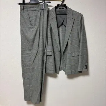 COMME CA 체크 무늬 그레이 셋업