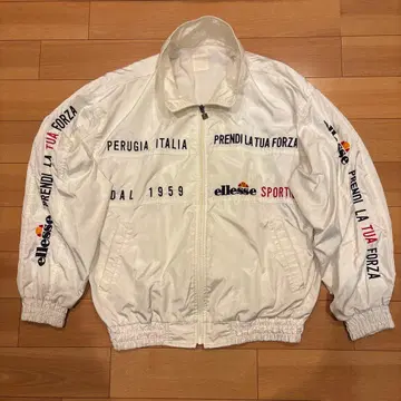 ellesse 이탈리아 로고 나일론 자켓 L 화이트