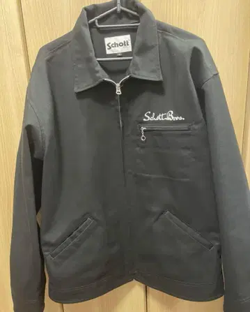 Schott 블랙 워크 자켓 드리즐러 자켓