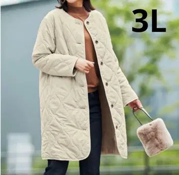 방풍 보아 안감 코트 3L 사이즈 베이지 빅 사이즈