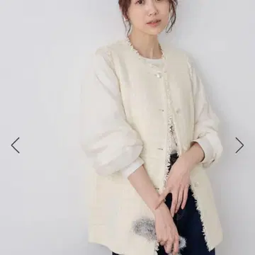 아이보리 트위드 베스트 로페피크닉