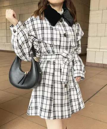 apres jour 벨트 포함 모듬 케이프 코트