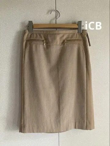 [ 새상품급 ] iCB 타이트 스커트 베이지 무릎 기장