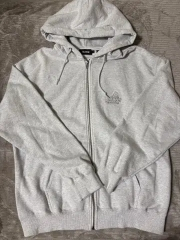 [ 새상품급 ] XLARGE 그레이 후드티 프론트 지퍼