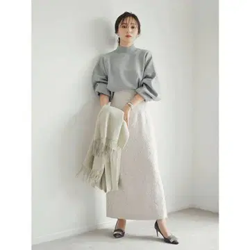 anuans 자카드 타이트 스커트 M 아뉴앙스
