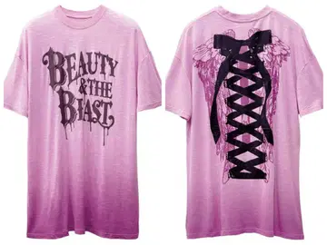 BEAUTY & THE BEAST 티셔츠 핑크 M 사이즈