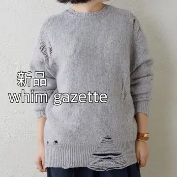 Whim Gazette 윔 가젯 데미지 페어아일 니트 그레이