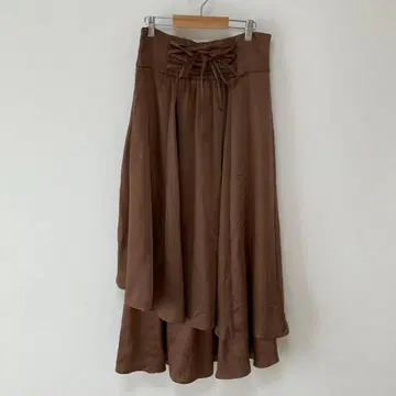 LADY MADE 브라운 롱 스커트