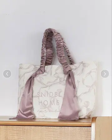 SNIDEL HOME 리본 무늬 토트백