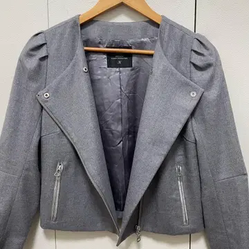 이네드 INED 그레이 싱글 라이더 자켓