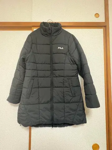 FILA 롱 코트 블랙