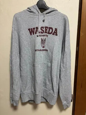 WASEDA University 후드티 그레이