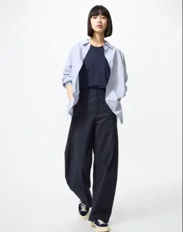 UNIQLO 저지 배럴 레그 팬츠 XXL