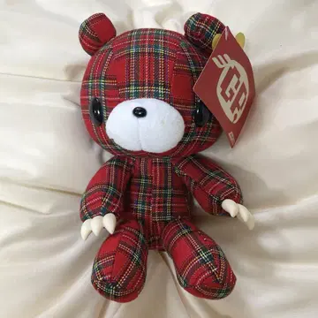 그루미 타탄 체크 봉제 인형 척스GP 패턴 모리 척