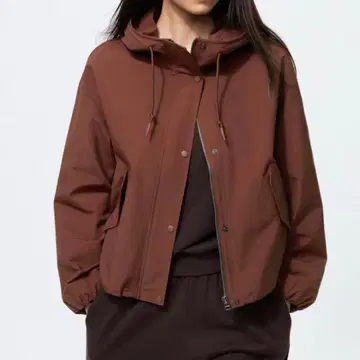 유니클로 코튼 블렌드 숏 후드티 UNIQLO 아우터