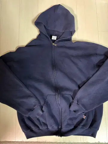 러셀 애슬레틱 지퍼 후드티 네이비 무지 XL