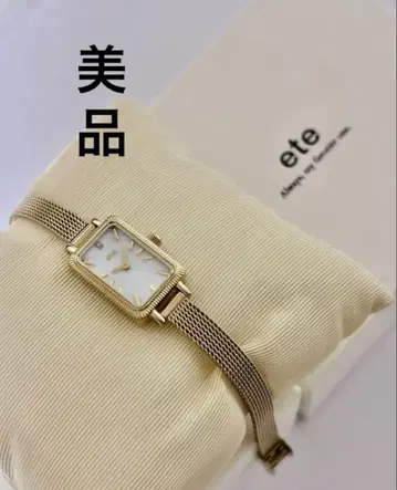새상품급 ete 골드 메쉬 밴딩 손목시계