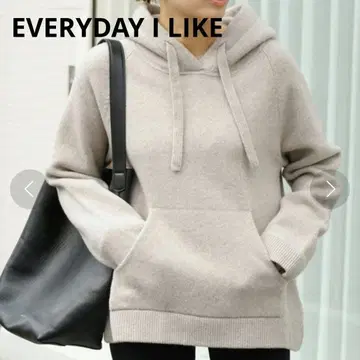 [ EVERYDAY I LIKE ] 후드 부착 니트 베이지