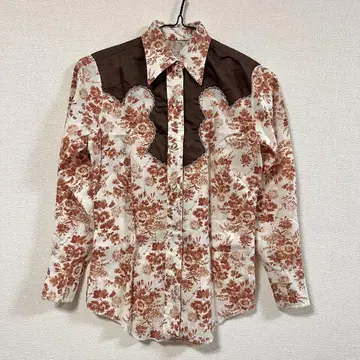 H BAR C 70s USA제 꽃무늬 웨스턴 셔츠 / 빈티지