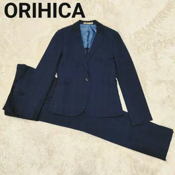 ORIHICA 오리히카 체크 무늬 팬츠 수트 셋업 S