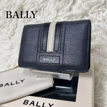 BALLY 스마트 지갑 트레인 스포팅 웨이브 레더 네이비