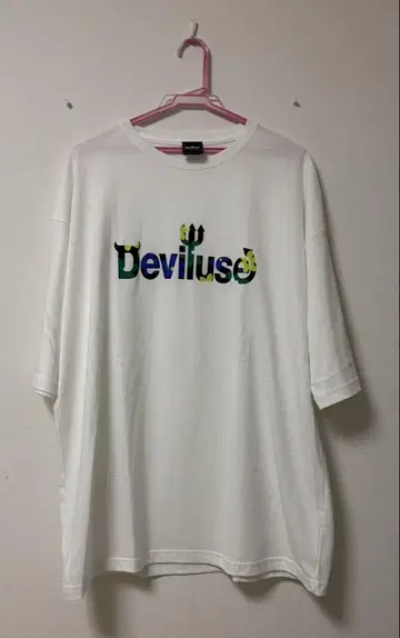 Deviluso 프린트T셔츠 XL 사이즈 화이트