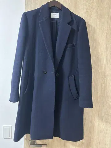 STUDIOUS 체스터 코트 더블 네이비