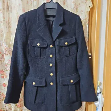 테일러드 자켓 블랙 울