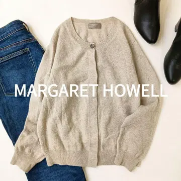 새상품급 마가렛호웰 울 캐시미어 혼방 크루넥 가디건