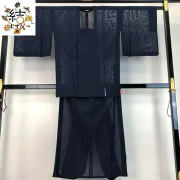 MK-1620 여름 기모노 먼지 제거용 우비 투피스 샤 네이비 컬러