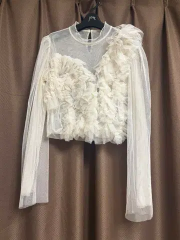 COCODEAL 프릴 화이트 상의 사이즈 2