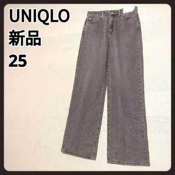 유니클로 와이드 스트레이트 청바지 25 새상품 여성용 데님 팬츠