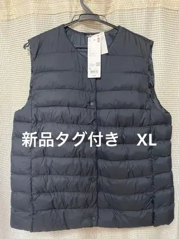 [ 미사용 새상품 ] 유니클로 퍼프 테크 컴팩트 베스트 블랙 XL