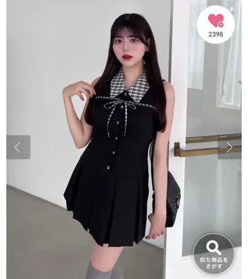 OLIVE des OLIVE 슬리브리스 셔츠 미니 원피스