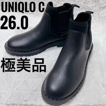 UNIQLO 사이드 고어 부츠 26.0cm 블랙 남성용 천연 가죽