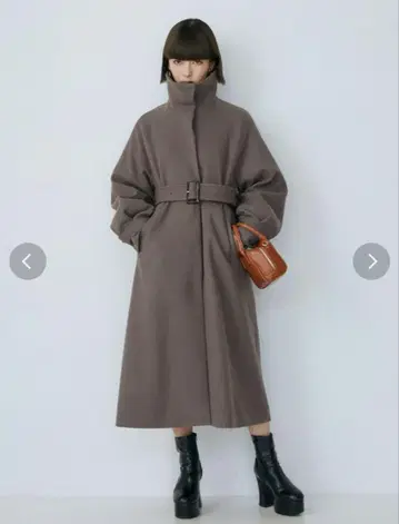 MURUA 스탠드 카라 코트