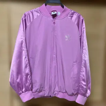 adidas 새틴 핑크 큐빅 집업 자켓