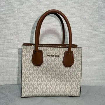 MICHAEL KORS 미니 토트백 화이트/브라운