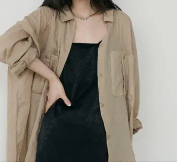 [ 미사용 새상품 ] LARUTA 시어 사파리 포켓 부착 셔츠